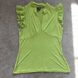 Lime green v neck top